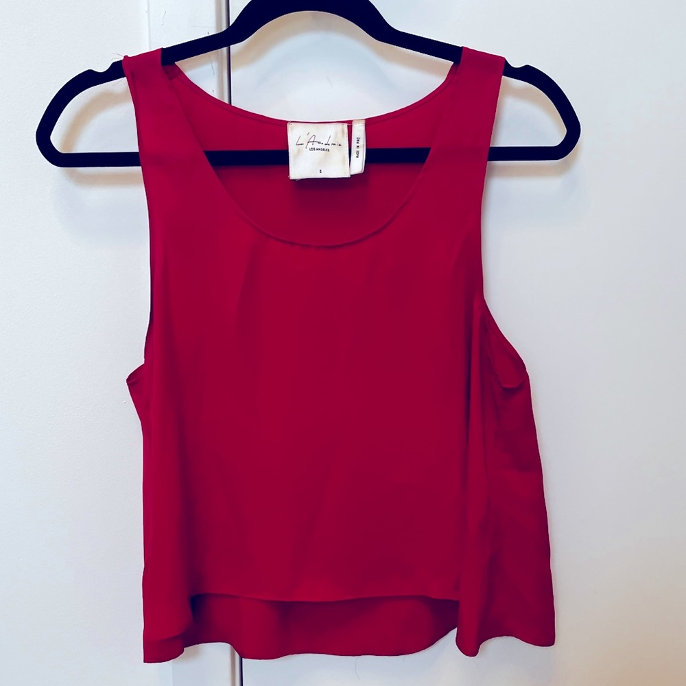 L’Academie Red crop swing tank